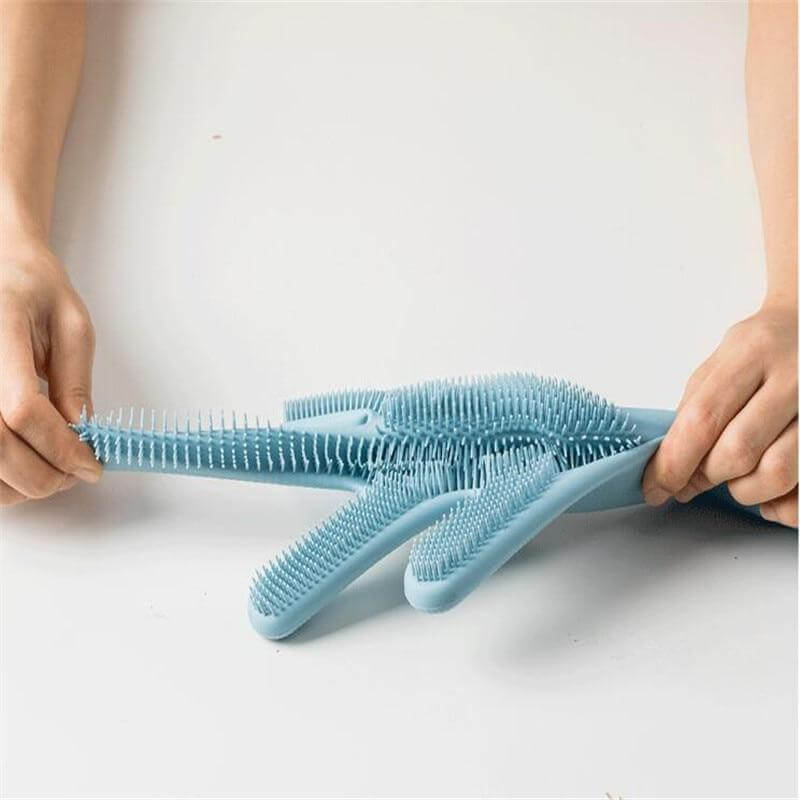 Non-Slip Magic Silicone Cleaning Gloves - MaviGadget