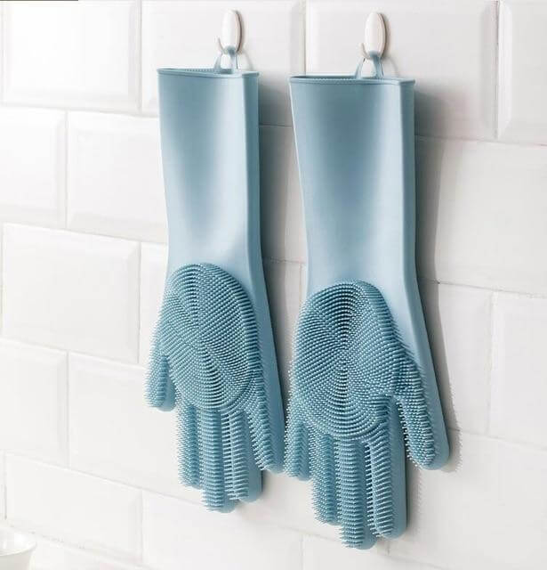 Non-Slip Magic Silicone Cleaning Gloves - MaviGadget