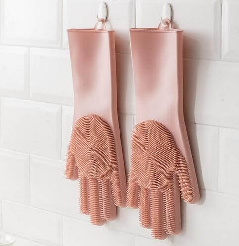 Non-Slip Magic Silicone Cleaning Gloves - MaviGadget