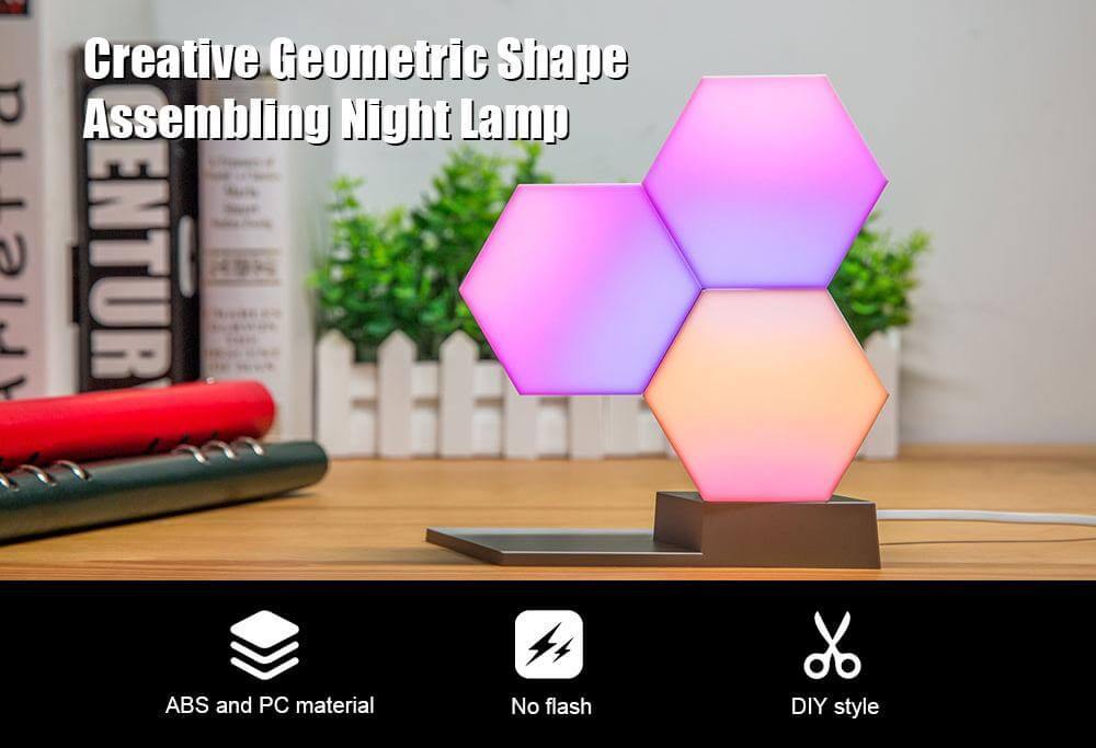 Creative Geometry Smart LED Night Light - MaviGadget