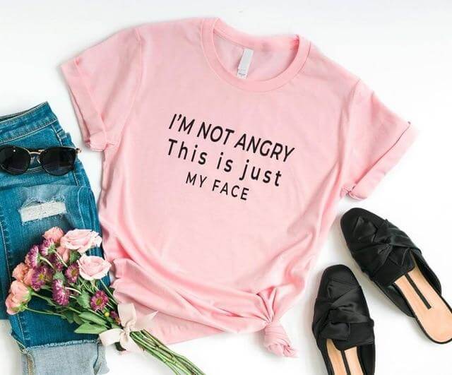 I'm not angry this is just my face Unisex T-shirt - MaviGadget