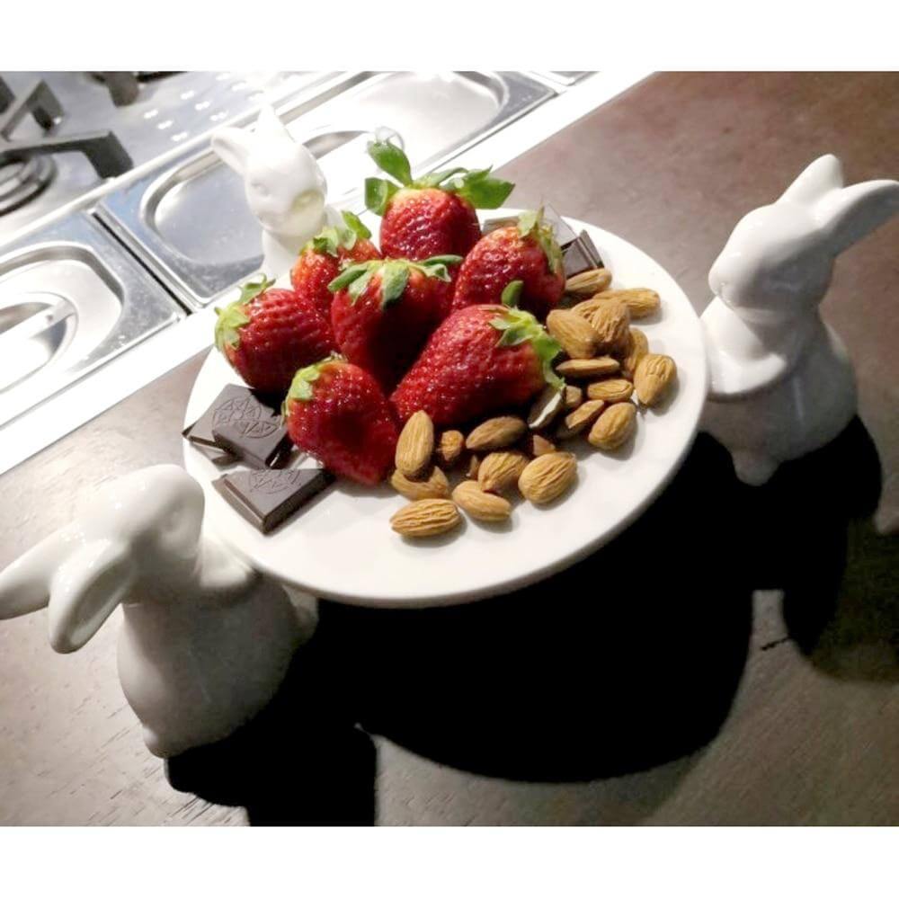 Rabbit Ceramic Dessert Server Tray - MaviGadget