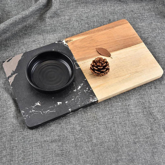 Marble & Acacia Wood Cutting Board - MaviGadget