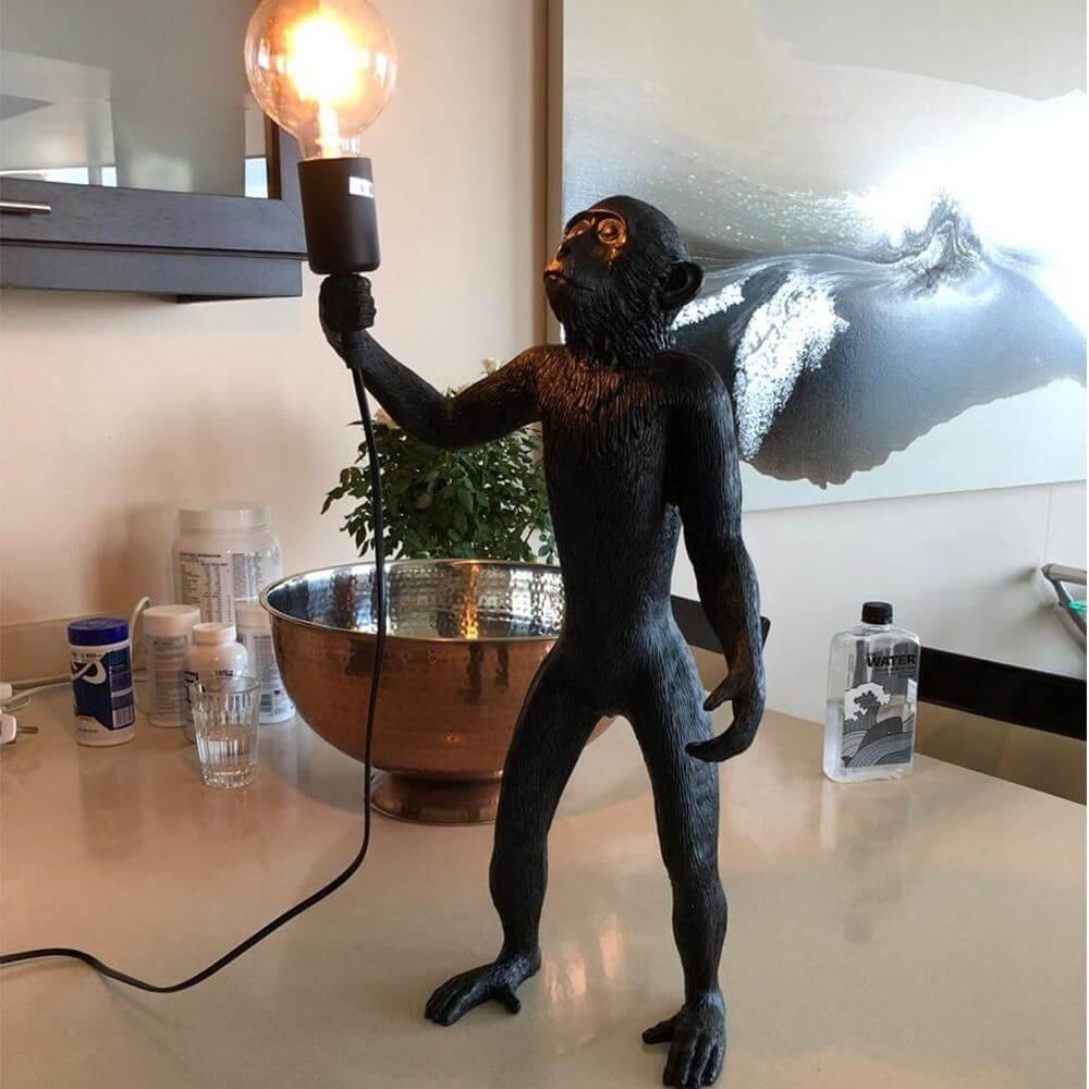 Modern Black Pendant Monkey Lamp - MaviGadget