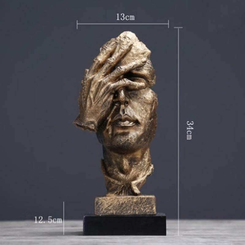 Silence Is Gold Miniature Sculpture - MaviGadget