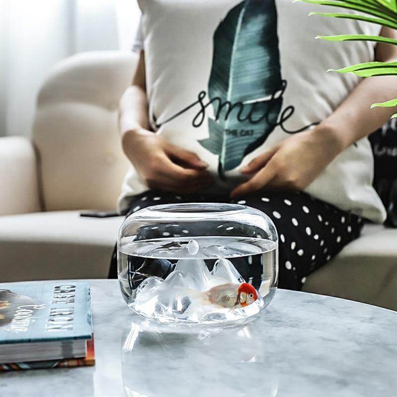 Creative Transparent Snow Mountain Fish Aquariums - MaviGadget