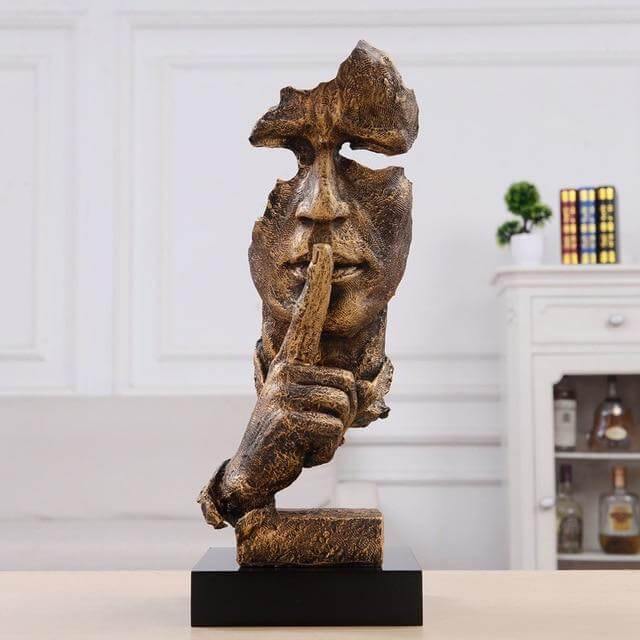 Silence Is Gold Miniature Sculpture - MaviGadget