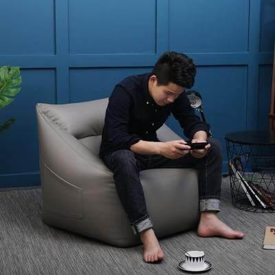 Lazy Sofa Leather Bean Bag - MaviGadget