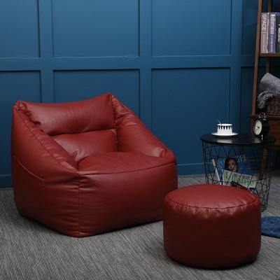 Lazy Sofa Leather Bean Bag - MaviGadget