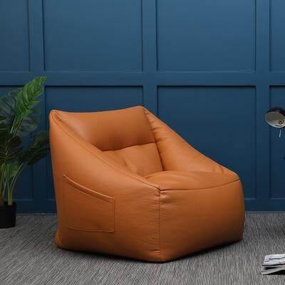 Lazy Sofa Leather Bean Bag - MaviGadget