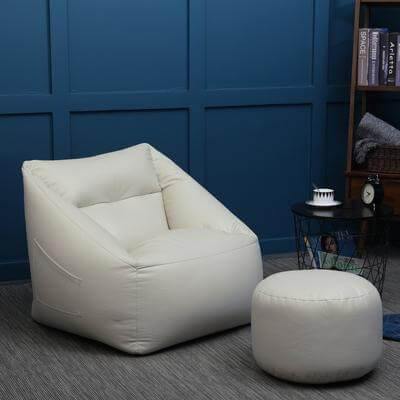 Lazy Sofa Leather Bean Bag - MaviGadget