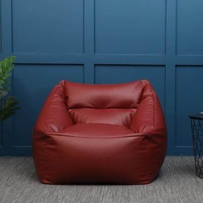 Lazy Sofa Leather Bean Bag - MaviGadget