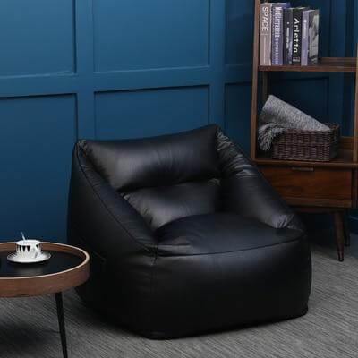 Lazy Sofa Leather Bean Bag - MaviGadget