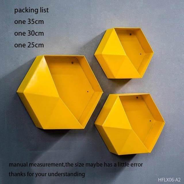 Nordic Geometric Diamond Shelf Wall Vase - MaviGadget