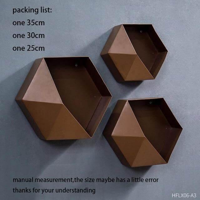 Nordic Geometric Diamond Shelf Wall Vase - MaviGadget