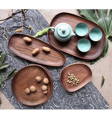 Irregular Natural Wood Plates - MaviGadget