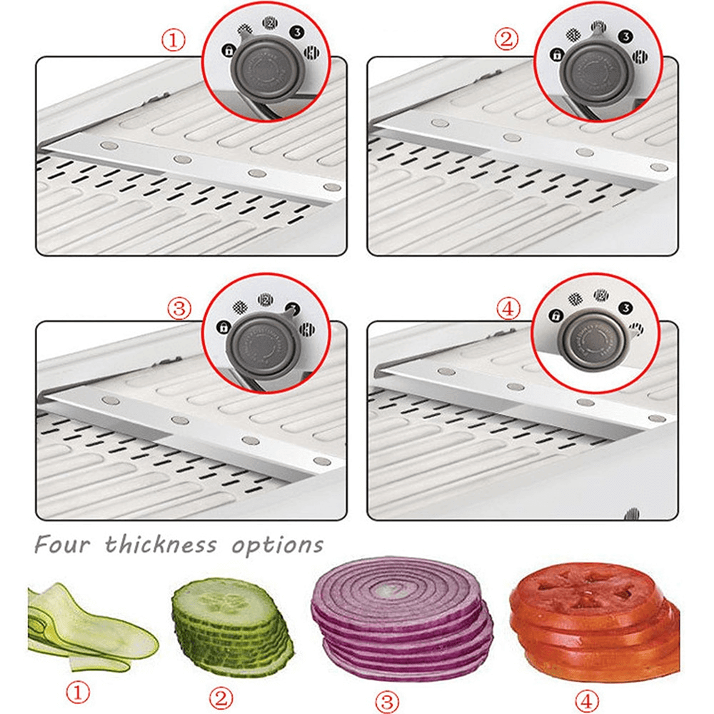 Adjustable Stainless Steel Manual Vegetable Slicer Cutter - MaviGadget