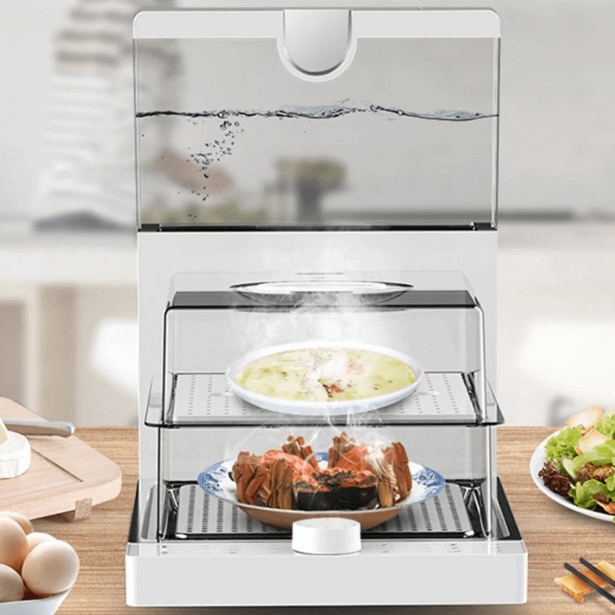 Large Capacity Multi-Layer Folding Electric Steamer Box - MaviGadget
