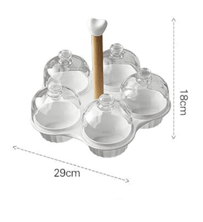 Ceramic Glass Lid Snack Plate - MaviGadget