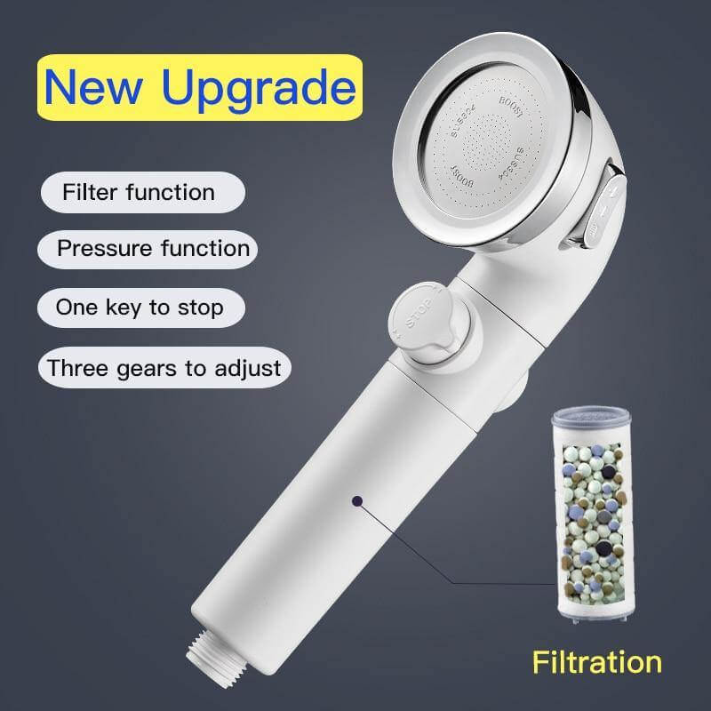 Elegant High Pressure Filter Shower Head - MaviGadget